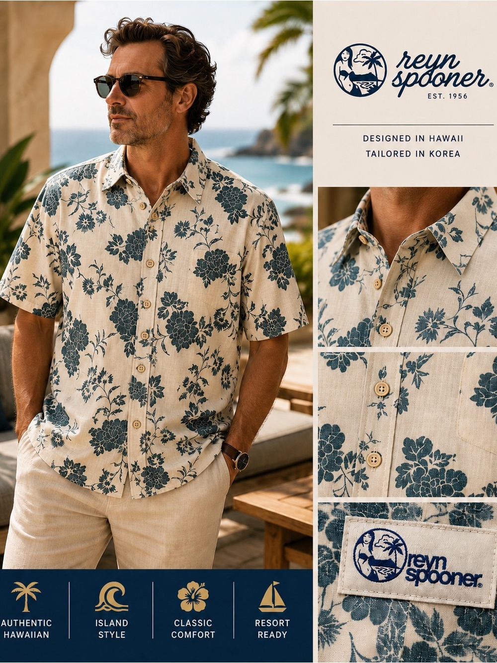 Vintage 90s Reyn Spooner Aloha Shirt Mens XXL Floral Hawaiian Korea Vacation